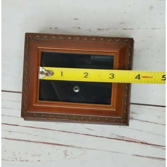 Rare Design Small Wooden Velvet Interior Picture Frame & Jewelry Box - Picture 10 of 12